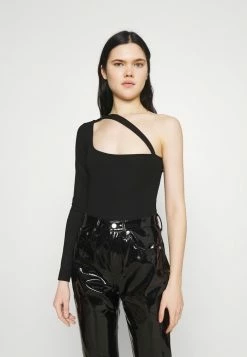 NA-KD ONE SHOULDER CUT OUT BODY - T-shirt à Manches Longues - Black