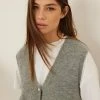 NA-KD Gilet - Light Grey Melange -NA-KD Soldes Magasin 00ca8056cabb4f3db40b2c64e7b37f4c