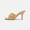 NA-KD TWISTED MULES - Mules à Talons - Nature Beige -NA-KD Soldes Magasin 0330af8702b6420a9b8b6458cfd7e887