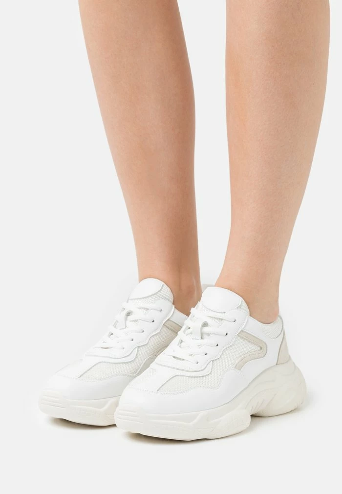 NA-KD MIXED UPPER TRAINERS - Baskets Basses - White 1 NA-KD MIXED UPPER TRAINERS - Baskets Basses - White