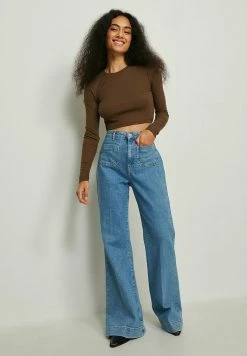 NA-KD LANGEN ÄRMELN - Pullover - Brown