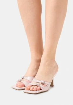 NA-KD BUCKLED DETAIL MULES - Mules à Talons - Light Pink