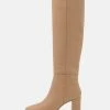 NA-KD KNEE HIGH BOOTS - Bottes - Beige -NA-KD Soldes Magasin 04f7da3d30264f63a1a571d4bec3e504