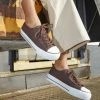 NA-KD PLATFORM LACE UP TRAINERS - Baskets Basses - Brown -NA-KD Soldes Magasin 061d0a809ef24d34b85c6a06c424a026