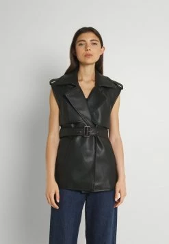 NA-KD BELTED VEST - Veste Sans Manches - Black