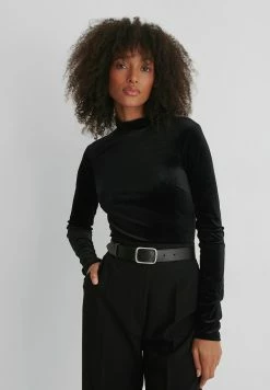 NA-KD T-shirt à Manches Longues - Black