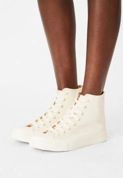 NA-KD LACE UP TRAINERS - Baskets Montantes - White