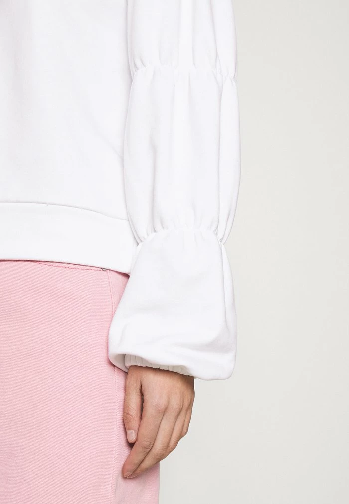 NA-KD DETAILED SLEEVE - Sweatshirt - White 6 NA-KD DETAILED SLEEVE - Sweatshirt - White – Image 6