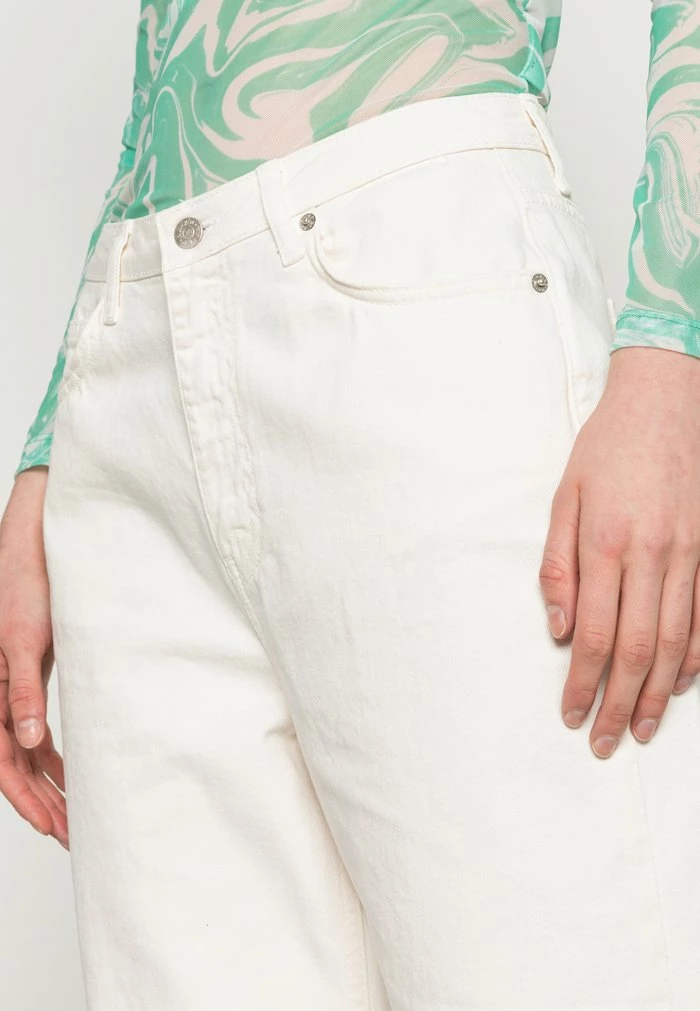 NA-KD WIDE LEG RAW HEM - Jean Boyfriend - Ecru 5 NA-KD WIDE LEG RAW HEM - Jean Boyfriend - Ecru – Image 5