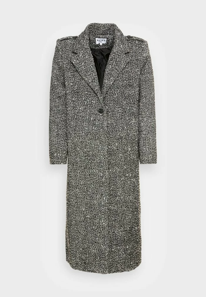 NA-KD MAXI COAT - Manteau Classique - Black/white 4 NA-KD MAXI COAT - Manteau Classique - Black/white – Image 4