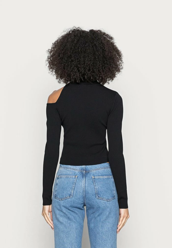 NA-KD SHOULDER CUT OUT - T-shirt à Manches Longues - Black 3 NA-KD SHOULDER CUT OUT - T-shirt à Manches Longues - Black – Image 3