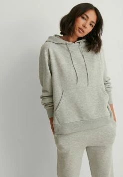 NA-KD Sweat à Capuche - Grey Melange