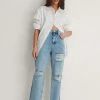 NA-KD Jean Droit - Light Blue -NA-KD Soldes Magasin 0f1c52bec3c046c7bb50fd3ec94ccd2c