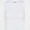 NA-KD X ZALANDO EXCLUSIVE - SOFT RIBBED TANK - Débardeur - White -NA-KD Soldes Magasin 0ffd192eef534714bf0d009515fa152d