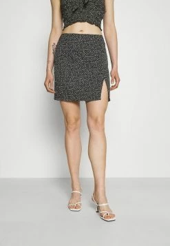 NA-KD PAMELA REIF X ZALANDO FRONT SLIT RECYCLED MINI SKIRT - Minijupe - Black