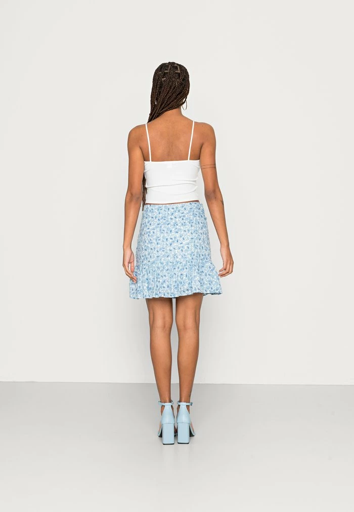NA-KD FRILL SKIRT - Minijupe - Blue Bunches 3 NA-KD FRILL SKIRT - Minijupe - Blue Bunches – Image 3