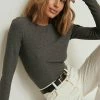 NA-KD LANGEN ÄRMELN UND RUNDEM AUSSCHN - Pullover - Dark Grey Melange -NA-KD Soldes Magasin 114ef54fab164db0a268da47b845bb08