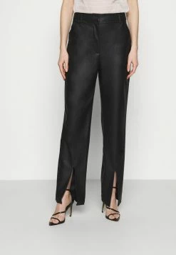 NA-KD MATIAMU BY SOFIA HIGH WAIST SLIT PANTS - Pantalon Classique - Black
