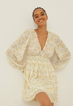 NA-KD Robe De Jour - Yellow Flower