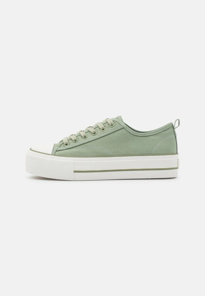 NA-KD PLATFORM LACE UP TRAINERS - Baskets Basses - Sage Green 2 NA-KD PLATFORM LACE UP TRAINERS - Baskets Basses - Sage Green – Image 2