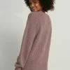 NA-KD Pullover - Dusty Dark Pink -NA-KD Soldes Magasin 137c03f8993145c0998c104a24e83a48