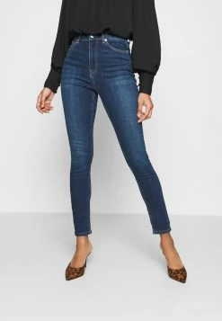 NA-KD HIGH WAIST - Jeans Skinny - Dark Blue