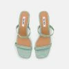 NA-KD SQUARED STRAP - Mules à Talons - Green -NA-KD Soldes Magasin 162368dd22ed42d4a1aa72d3abd4e96e