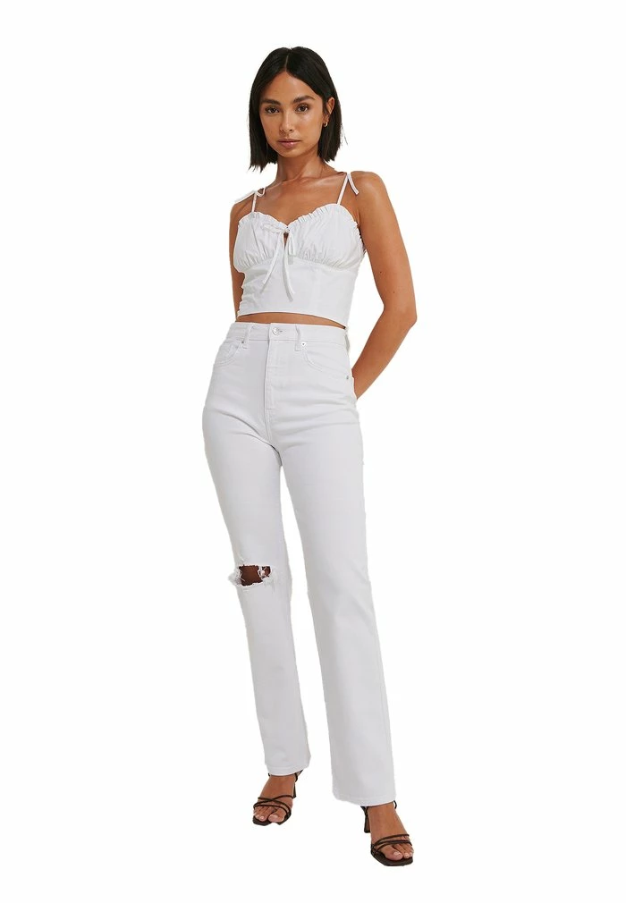 NA-KD Jean Droit - White 2 NA-KD Jean Droit - White – Image 2