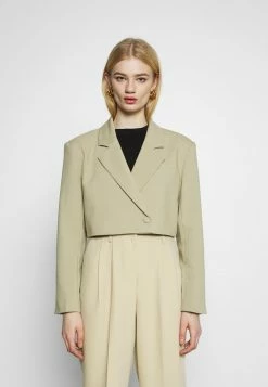 NA-KD MATHILDE GØHLER X CROPPED BOXY - Blazer - Khaki