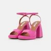 NA-KD CHUBBY RETRO - Sandales à Plateforme - Pink -NA-KD Soldes Magasin 16f1441dadff4b9196e222138a3334e9