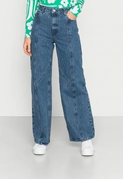 NA-KD CONTRAST - Jean Bootcut - Mid Blue Wash