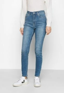 NA-KD HIGH WAIST - Jeans Skinny - Mid Blue