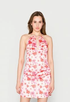 NA-KD GATHERED DETAIL DRESS - Robe De Soirée - Pink