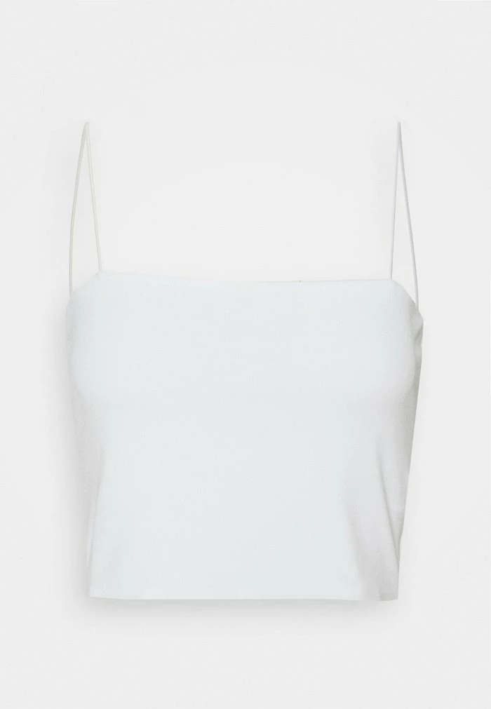 NA-KD SPAGHETTI STRAP CROPPED SINGLET - Débardeur - White 4 NA-KD SPAGHETTI STRAP CROPPED SINGLET - Débardeur - White – Image 4