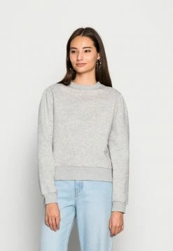 NA-KD PUFF SLEEVE - Sweatshirt - Grey Melange