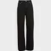 NA-KD WIDE LEG RAW HEM - Jean Boyfriend - Black -NA-KD Soldes Magasin 19dd0bef00884651b642889d773decc0