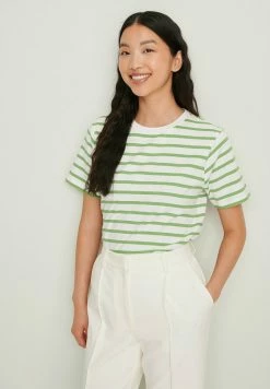 NA-KD T-shirt Imprimé - White/green