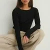 NA-KD T-shirt à Manches Longues - Black -NA-KD Soldes Magasin 1e91bf989f684c1d9a1e1b69e6913fa6