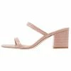 NA-KD SQUARED STRAP - Mules à Talons - Dusty Pink -NA-KD Soldes Magasin 1eb1d9ea0d294cd08bc0b8764bcffb2a