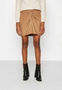 NA-KD KNOT SKIRT - Minijupe - Beige