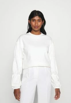 NA-KD DETAILED SLEEVE - Sweatshirt - Light Beige