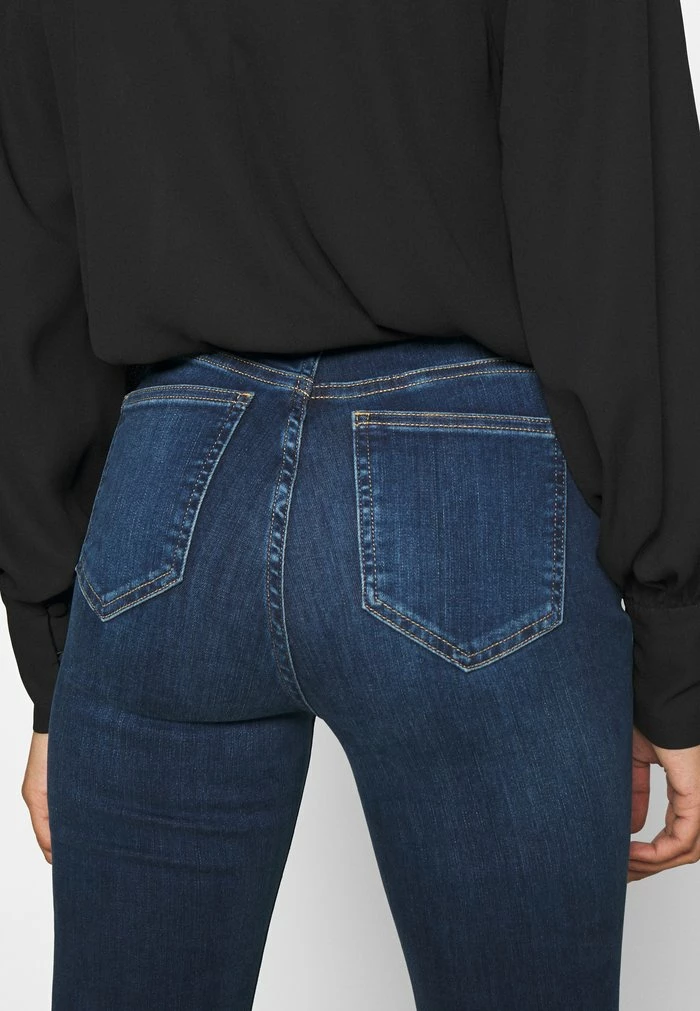 NA-KD HIGH WAIST - Jeans Skinny - Dark Blue 6 NA-KD HIGH WAIST - Jeans Skinny - Dark Blue – Image 6