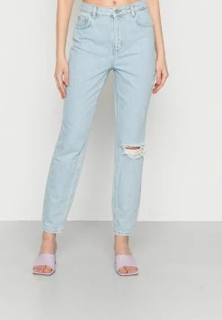 NA-KD DISTRESSED JEANS - Jean Droit - Light Blue