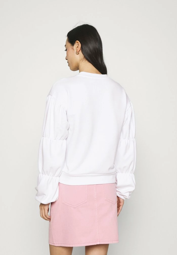 NA-KD DETAILED SLEEVE - Sweatshirt - White 3 NA-KD DETAILED SLEEVE - Sweatshirt - White – Image 3