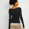 NA-KD HALTERNECK - T-shirt à Manches Longues - Black -NA-KD Soldes Magasin 25f258cb0a6b4709bebbf461de3169ad