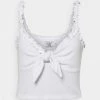 NA-KD PAMELA REIF X ZALANDO FRONT TIE SINGLET - Débardeur - White -NA-KD Soldes Magasin 26352e2d820244ea9724c6ca48bdf02d