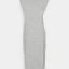 NA-KD PADDED HIGH NECK MIDI DRESS - Robe Pull - Grey Melange -NA-KD Soldes Magasin 269ac0d58b484d808068d6a4af90ea44