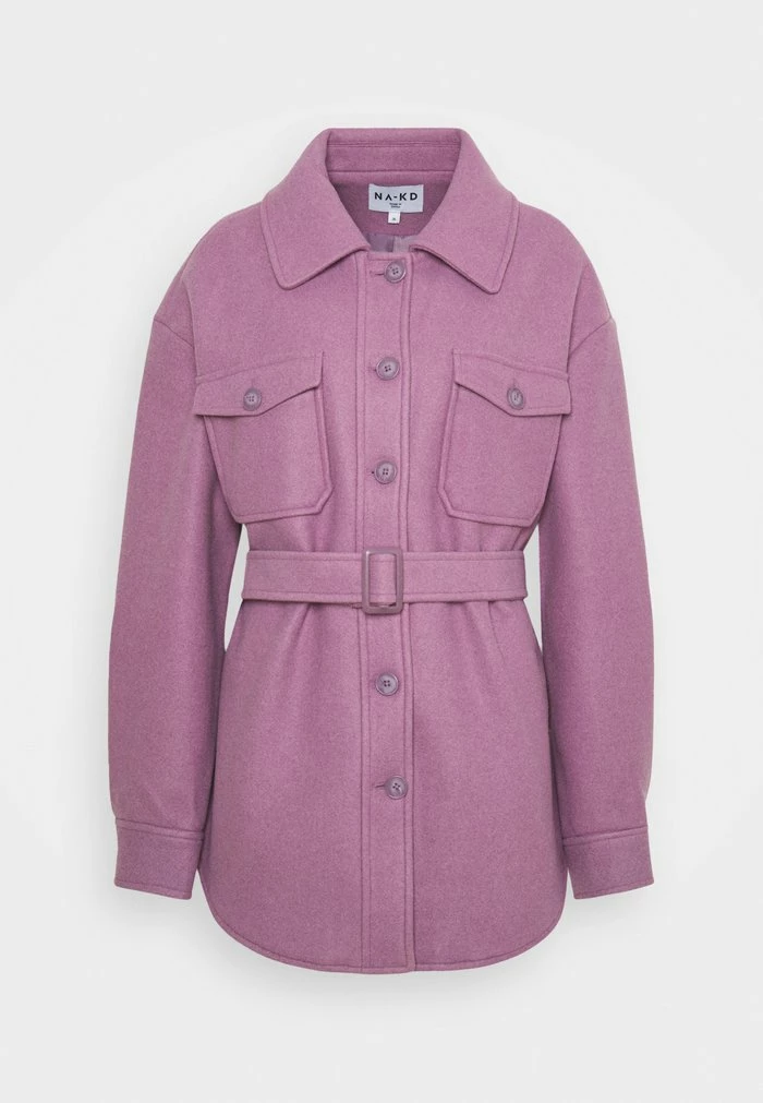NA-KD BELTED CHEST POCKET JACKET - Manteau Court - Lavender 4 NA-KD BELTED CHEST POCKET JACKET - Manteau Court - Lavender – Image 4