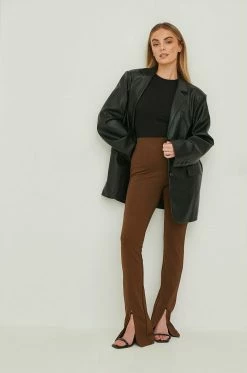 NA-KD FRONT - Pantalon Classique - Brown