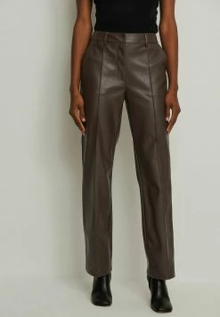 NA-KD MID RISE - Pantalon Classique - Brown